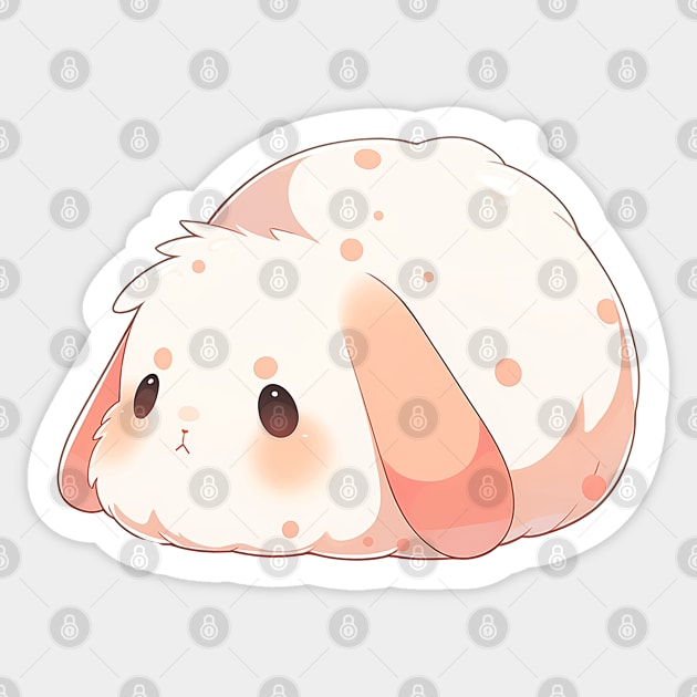 Kawaii Lazy anime chibi bunny cute rabbit Rabbit Lover Sticker